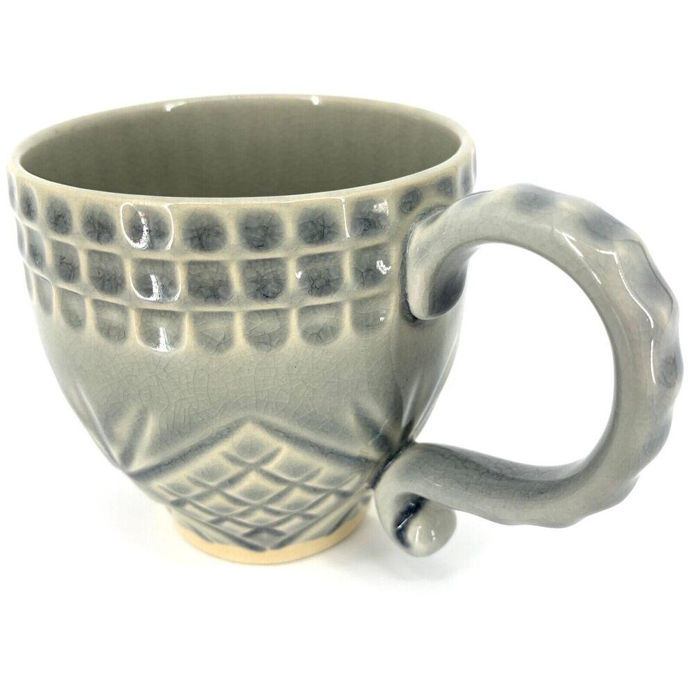 Costa Nova Portugal Cristal Collection Grey Mug 10 oz.